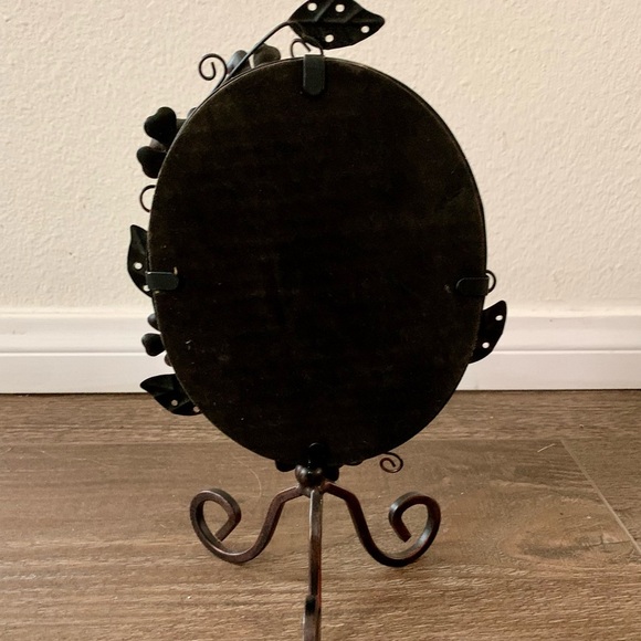 Vintage ornate metal frame mirror 11” - Picture 6 of 11